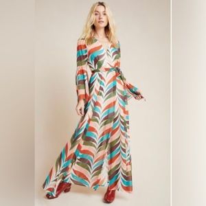 Hutch Elysees Geometric Wrap Maxi Dress - Sold By Anthropologie! Size XS Petite